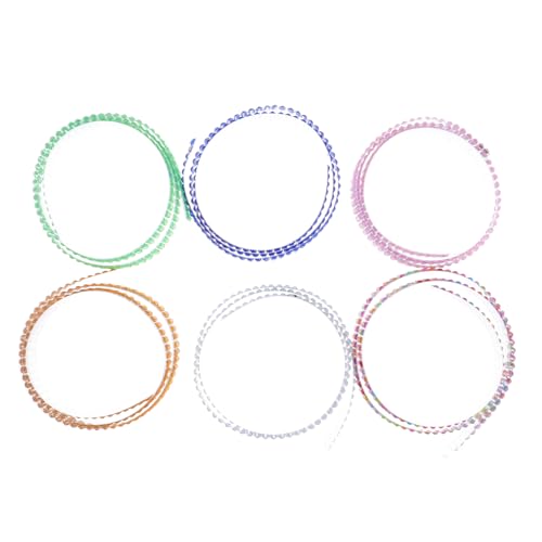 KALLORY 3 Sätze Diy Klebeband Schrottband Rosa Sammelalbum Vinyl Juwelen Farbig Hochzeitsdeko Geschenkbänder Selbstklebendes Edelsteinband Kunsthandwerk Klebeband Glanzbänder 6 Rollen * 3 von KALLORY