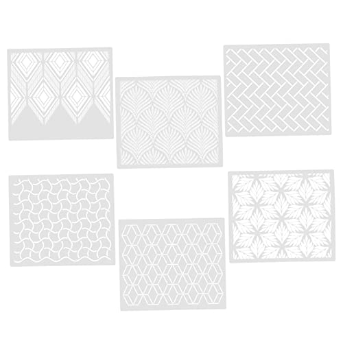 KALLORY 3 Sätze Diy-vorlage Aushöhlen Backvorlagen Hochzeitstorte Schablone Kuchenschablonen Zum Dekorieren Von Buttercreme Fondant Dekoration Bausatz Frost Das Haustier Weiß 6 Stücke * 3 von KALLORY