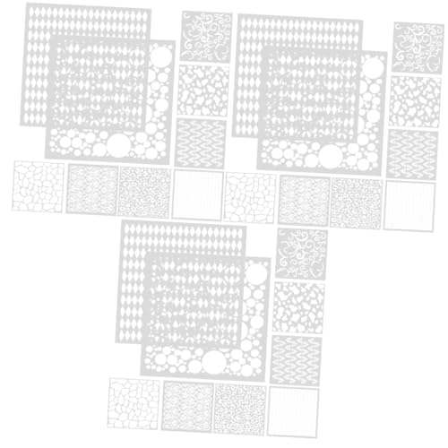 KALLORY 3 Sätze Geometrische Musterdruckform Schablone Wände Zeichnung Handwerk Kunst Graffiti-vorlagen Für Diy Kreative Hohle Vorlagen Bastel-malvorlagen Das Haustier Weiß 9 Blätter*3 KALLORY 3 Sätze Geometrische Musterdruckform Schablone Wände Zeichnung Handwerk Kunst Graffiti-vorlagen Für Diy Kreative Hohle Vorlagen Bastel-malvorlagen Das Haustier Weiß 9 Blätter*3 von KALLORY