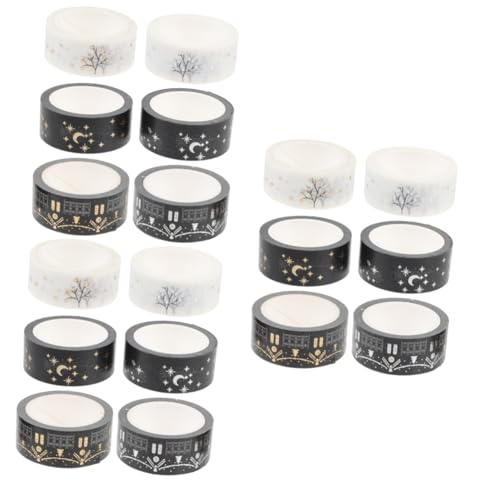KALLORY 3 Sätze Goldstempel- Und Silberstempelband Handdekoration Goldfolie Material Für Scrapbooking-klebeband Washi Tape Zum Aufzeichnen Washi -bänder Flüsterpapier 6 Rollen * 3 von KALLORY