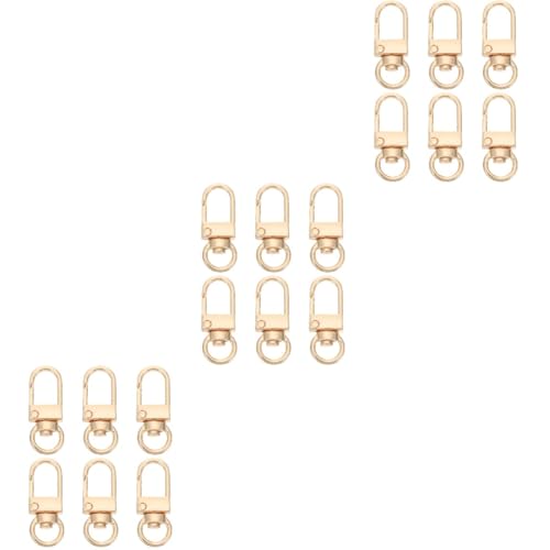 KALLORY 3 Sätze Klauenverschluss Aus Legierung Krallenverschluss Selber Machen Taschenkarabinerhaken Karabinerhaken Selber Machen Schlüsselkettenclip Zinklegierung Golden 15 Stück * 3 von KALLORY