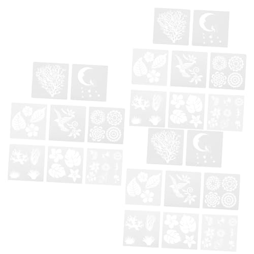 KALLORY 3 Sätze Malvorlage Zeichnen Schablonen Mehrere Kunst Bastelschablonen Erwachsene Vorlage Zum Malen Von Handwerk Zeichnen Formen Malschablonen Das Haustier 8 Stück * 3 von KALLORY