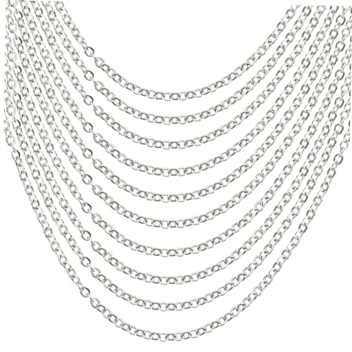 KALLORY 3 Sätze O Wortkette Mit Kette Rostfrei Klaue Hummerschere Herstellung Von Kettenschmuck Schlüssel Ketten Aus Metall Ketten Verbinden Kette Für Halskette Silver 10 Stück * 3 von KALLORY