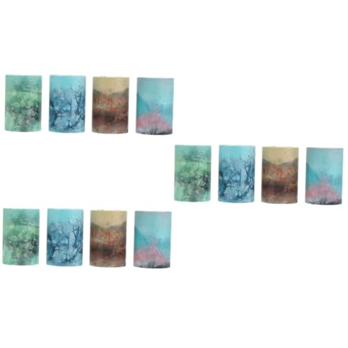 KALLORY 3 Sätze Papierbanddekoration Breit Sammelalbum Dünn Party Dekorativ Aufkleber Klebeband Für Scrapbooking Reise-washi-tape Scrapbook-washi-sticker Retro-washi-tape 4 Rollen * 3 von KALLORY