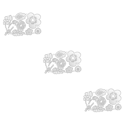 KALLORY 3 Sätze Präge messer form Schnitte Herstellung Schneiden Einladung Sammelalbum Blumen schablonen Stanzformen Schablone schicke Stanzformen Stahl mit hohem Kohlenstoffgehalt Silber von KALLORY