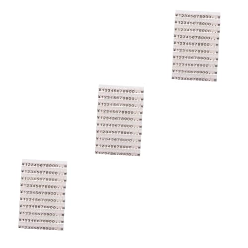 KALLORY 3 Sätze Preisschild Die Stichworte Schmuck Tags Verkaufen Klebrig Anzeige Etiketten Für Plastik Weiß 10 Stück * 3 von KALLORY