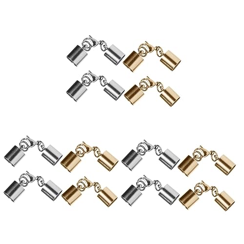 KALLORY 3 Sätze Schnalle Aus Lederband Armaturen Schmuck Armbandverschlüsse Halsketten Charm-verbindungsstücke Für Halskette Rostfreier Stahl 4 Stück * 3 KALLORY 3 Sätze Schnalle Aus Lederband Armaturen Schmuck Armbandverschlüsse Halsketten Charm-verbindungsstücke Für Halskette Rostfreier Stahl 4 Stück * 3 von KALLORY