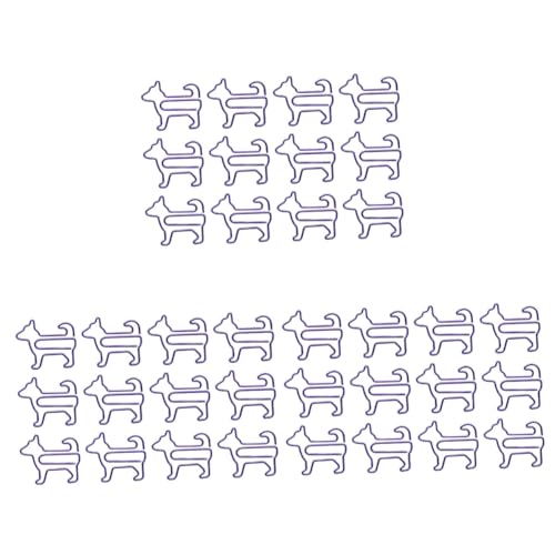 KALLORY 3 Sätze Welpenstift Tiere Für Dackel Büroklammer in Tierform Lesezeichen-clips Lesezeichen Büroklammer U Schreibwaren-clip Büroklammern Süß Metall Violett 12 Stück * 3 von KALLORY