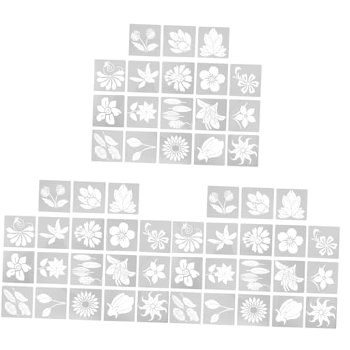 KALLORY 3 Sätze Zeichnungsvorlage Mini-schablonen Kunst Schablonen Für Diy Klein Diy -malvorlage Diy-vorlagen Malschablonen Aushöhlen Blumen- Handwerk Groß Das Haustier Weiß 18 Stück * 3 von KALLORY