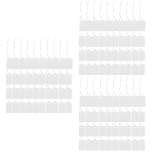 KALLORY 3 Sätze Zubehör Für Schmuckanhänger Preisaufsteller Preisschild Schmuckpreisetiketten Schmucklanyards Klein Bunt Leeres Hängendes Etikett Supermarktpreis Papier Weiß 200 Stück * 3 von KALLORY