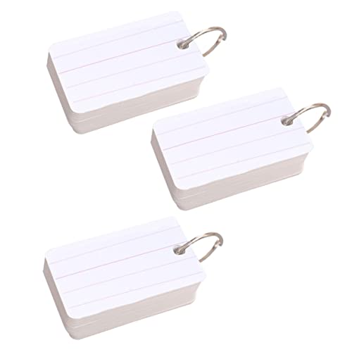 KALLORY 3 Stück Englische Wortkarte mit groß für Liste Schule Schreibwaren studieren mehrfarbig Beachten Sie Pads Briefpapier kleiner Notizblock Vokabelkarten Schreiben von Tablettpapier von KALLORY