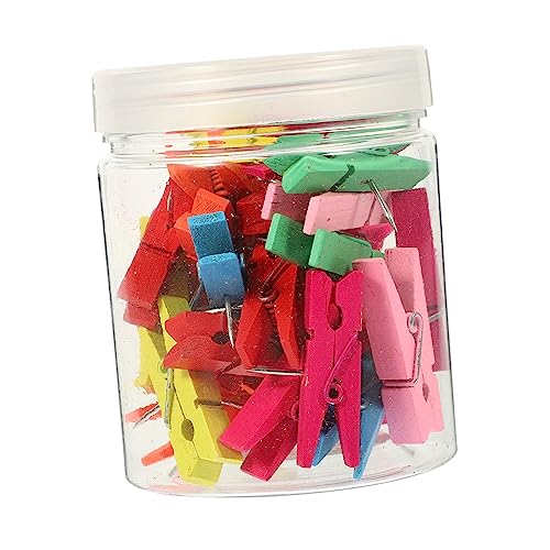 KALLORY 30 Stück Reißzwecke clipboard büroklammern bildregal Klemmhalter Bildnagel Stifte für Stecknadeln für die Wand groß bunt Clips Pin-Clip Reißnägel Fotohalter Rostfreier Stahl von KALLORY