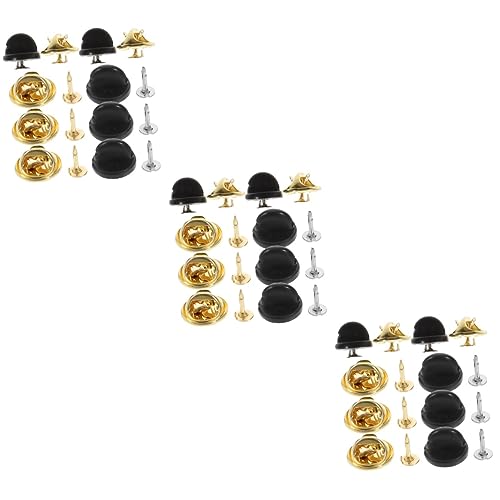 KALLORY 300 Sätze Schmetterlingshut Gummistifte verriegeln die Rückseite Metallstift unterstützt Sicherungsstift Emaille-Pin-Rückseiten verriegelbar Butterfly-Kupplung Stiftrückseiten Abs von KALLORY