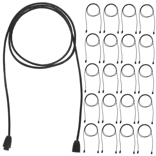 KALLORY 30Sätze Abreiß Halsketten mit Sicherheitsverschluss Nylonschnüre für Armbänder und Schmuckherstellung Schwarzes Design mit Breakaway Funktion für Bastelprojekte von KALLORY
