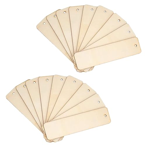 KALLORY 36 Teiliges Lesezeichen Set Aus Holz Dekoration Unfertige Herstellung Von Etiketten Mini Rohlinge Zum Basteln Retro Ausschnitt Leere Lesezeichen Party Marker Holz von KALLORY