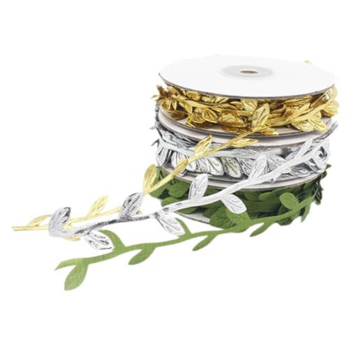 KALLORY 3Rollen Dekorative Blätterbänder und Kreative Geschenkverpackung für Hochzeiten und Herbstpartys für DIY Dekorationen und Erntedankfest KALLORY 3Rollen Dekorative Blätterbänder und Kreative Geschenkverpackung für Hochzeiten und Herbstpartys für DIY Dekorationen und Erntedankfest von KALLORY