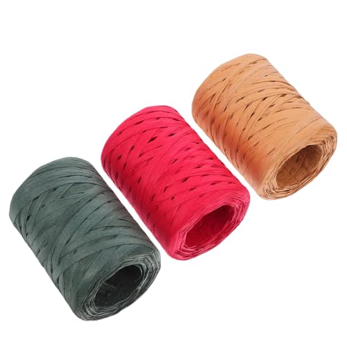KALLORY 3Rollen Raffia Papierband und Natürlicher Mattierter Geschenkband für Hochzeitsdekoration Bastelprojekte und für Verpackungen KALLORY 3Rollen Raffia Papierband und Natürlicher Mattierter Geschenkband für Hochzeitsdekoration Bastelprojekte und für Verpackungen von KALLORY