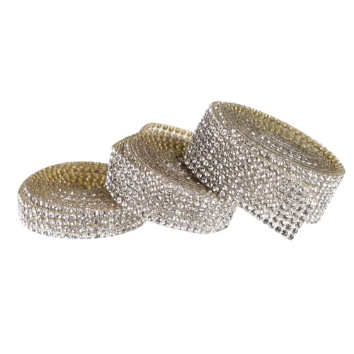 KALLORY 3Rollen Strass Klebebänder Hotfix Kristallband für DIY Kleidung Dekorative Bänder für Schuhe Accessoires Hochzeitskleider Selbstklebend Verschiedenen Erhältlich KALLORY 3Rollen Strass Klebebänder Hotfix Kristallband für DIY Kleidung Dekorative Bänder für Schuhe Accessoires Hochzeitskleider Selbstklebend Verschiedenen Erhältlich von KALLORY
