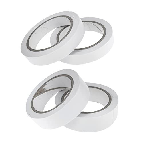 KALLORY 4 Rollen Doppelseitiges Klebeband Hochstarkes Vielseitiges Klebeband für Zuhause und Büro Weiß für Bastelarbeiten Teppichverbindungen Verpackungen und Reparaturen von KALLORY