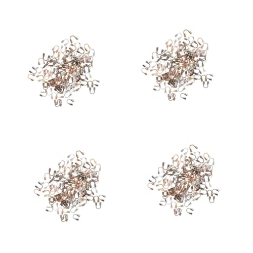 KALLORY 4 Sätze Drahtschutzzubehör Schmuck Herstellung Perlen Form Beschützer Halskette Legierung 800 Stück * 4 von KALLORY