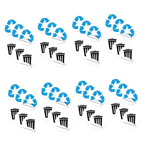 KALLORY 4 Sätze Klassifizierungsaufkleber Recycling-aufkleber Einfach Drinnen Behälter Mülleimer Abfall Müll Kann Mülltonne Recyceln Wand Montiert Und Mit Groß Pvc 12 Stück * 4 KALLORY 4 Sätze Klassifizierungsaufkleber Recycling-aufkleber Einfach Drinnen Behälter Mülleimer Abfall Müll Kann Mülltonne Recyceln Wand Montiert Und Mit Groß Pvc 12 Stück * 4 von KALLORY