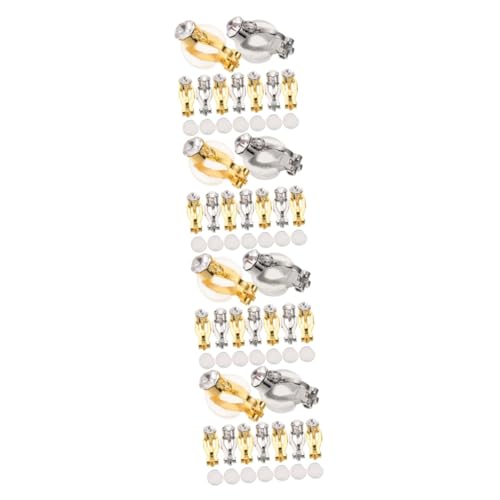 KALLORY 4 Sätze Ohrclipzubehör Ohrring Clips Mehrere Ohrhaken Wahr Ohrclip Ohne Ohrloch Nicht Durchbohrter Ohrclip Clip on Ohrenbefunde Ohr-erkenntnisse Ohrclip-konverter Legierung von KALLORY