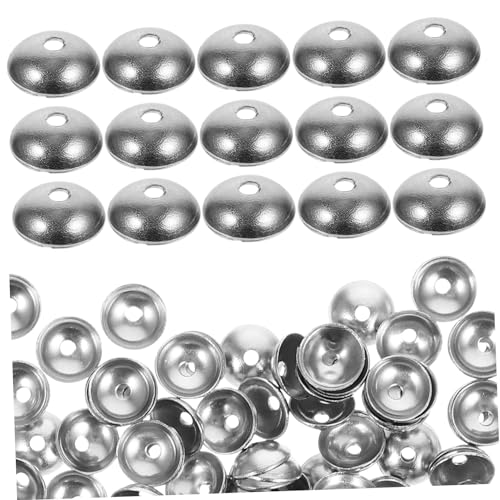KALLORY 4 Sätze Perlenhutblumenhalter Perlenkappen Perlen Für Die Herstellung Von Armbändern Aluminium Halskette Wohnung Schmuck Silver Rostfreier Stahl 150 Stück * 4 KALLORY 4 Sätze Perlenhutblumenhalter Perlenkappen Perlen Für Die Herstellung Von Armbändern Aluminium Halskette Wohnung Schmuck Silver Rostfreier Stahl 150 Stück * 4 von KALLORY