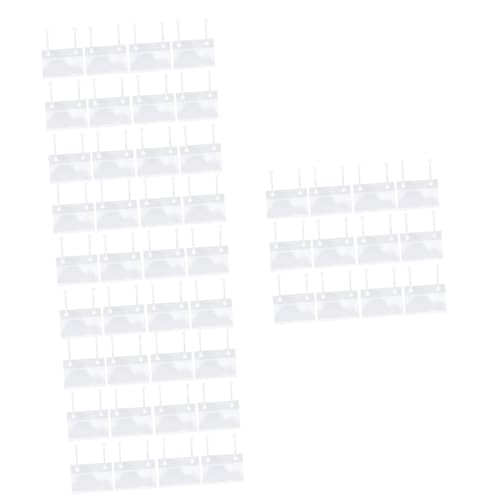 KALLORY 4 Sätze Preisschild Preisanzeigeschild Warenpreistafeln Supermarkt-preisanzeigetafeln Schnallenanhänger Zur Preisanzeige Schnalle Tag Pvc Transparent 25 Stück * 4 von KALLORY
