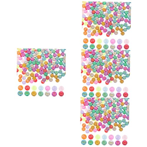 KALLORY 4 Sätze Russische Alphabet Perlen Sortiert Runden Buchstabenperlen Masse Für Brief Buchstaben-alphabet-perlen Bunte Buchstabenperlen Große Buchstabenperlen Acryl 240 Stück * 4 von KALLORY