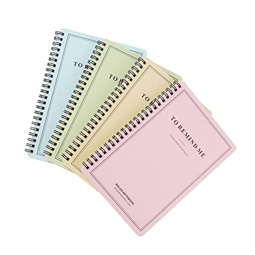 KALLORY 4 Stück Spule Buch Notizbuch Notebook -spirale Schulhefte Spiralförmiger Notizblock Zeitschrift Tagebuch Notizblock Bürobedarf Notizbücher Spiralblock von KALLORY