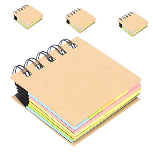 KALLORY 4 Stück Spule Buch Tragbarer Spulennotizblock Kleines Blockpapier Notizblock Für Schulspulen Kleines Notizblock Office-notizblock Für Den Täglichen Gebrauch Doppeltes Offsetpapier von KALLORY