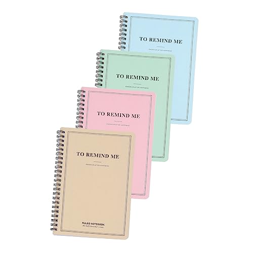 KALLORY 4 Stück Student Notebook Mini gefüttert Und kleines Tagebuch Hefte für die Schule Party tragbarer Spulennotizblock Notizbuch Beachten Sie Pads Schreiben von Pads Dowling-Papier von KALLORY