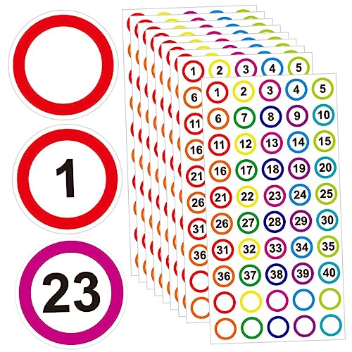 KALLORY 40 Blatt Nummeriertes Aufkleberetikett Schule Name Etiketten Aufkleber Labels Im Klassenzimmer Aufkleber Mit Kreisnummer Klebrig Klebeetiketten Papier KALLORY 40 Blatt Nummeriertes Aufkleberetikett Schule Name Etiketten Aufkleber Labels Im Klassenzimmer Aufkleber Mit Kreisnummer Klebrig Klebeetiketten Papier von KALLORY