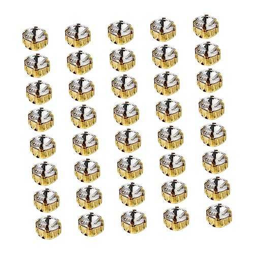 KALLORY 40 Stück Kristalldiamantschmuck Nagel Diamanten Kristalle Raute aufnähen Nailart-Strasssteine Einstellung Strass für Kostüm Schmuckzubehör Kostüm Nähen Strass Glas Weiß von KALLORY