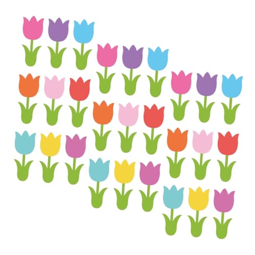 KALLORY 45 Stück Frühlingstulpen-blumenausschnitte: Bunte Blumenform-ausschnitte – Karton-papierausschnitt, Künstliche Pflanze Mit Klebepunkten Für Diy-bastelarbeiten, Pinnwand, KALLORY 45 Stück Frühlingstulpen-blumenausschnitte: Bunte Blumenform-ausschnitte – Karton-papierausschnitt, Künstliche Pflanze Mit Klebepunkten Für Diy-bastelarbeiten, Pinnwand, von KALLORY