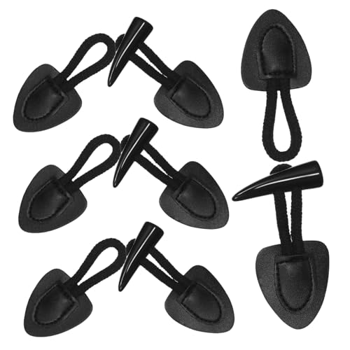 KALLORY 4Paare Knebelknöpfe Hochwertigem PU Material Langlebige Verschlüsse für Mäntel und Strickjacken Handgefertigte Kleidungsknöpfe für Anpassungen von KALLORY