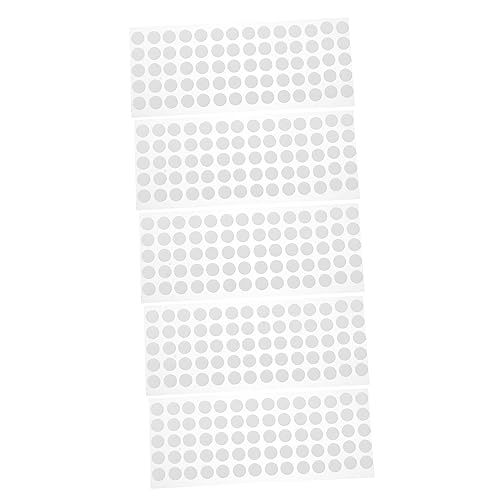 KALLORY 5 Blätter Fügen Sie die Kleberpuppe ein basteln Klebeband doppelseitig runden Aufkleber befestigen Kleberaufkleber kleine runde Aufkleberpunkte Acryl mit hoher Viskose Transparent von KALLORY