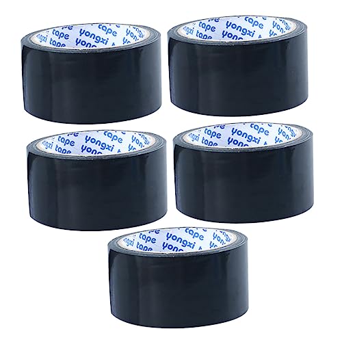 KALLORY 5 Rollen Klebeband farbig wasserdichtes Band selbstklebendes Teppichband Stoff einzel packing tape paketband tapenade einseitiges Bodenband wasserdichtes Dichtungsband Black KALLORY 5 Rollen Klebeband farbig wasserdichtes Band selbstklebendes Teppichband Stoff einzel packing tape paketband tapenade einseitiges Bodenband wasserdichtes Dichtungsband Black von KALLORY