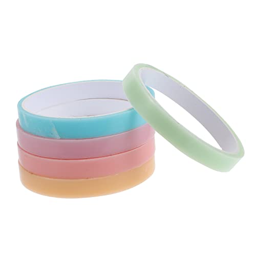 KALLORY 5 Rollen Klebriges Ballband Klebeband Farbiges Kugelband Selber Machen Groß Klebrige Kugelbänder Klebriges Kugelband Farbige Bänder Klebrige Bänder Klebriges Rollband Plastik von KALLORY