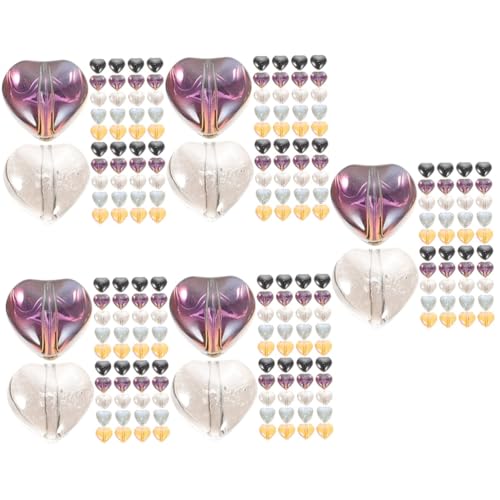 KALLORY 5 Sätze Glaskristallperlen Lose Perlen Bulk Spacer Perlen Schmuckherstellung Bulk Perlen Kleine Herzperlen Spacer Perlen Herz Glasperle Glas Handperlen Herzförmige 100 Stück * 5 KALLORY 5 Sätze Glaskristallperlen Lose Perlen Bulk Spacer Perlen Schmuckherstellung Bulk Perlen Kleine Herzperlen Spacer Perlen Herz Glasperle Glas Handperlen Herzförmige 100 Stück * 5 von KALLORY