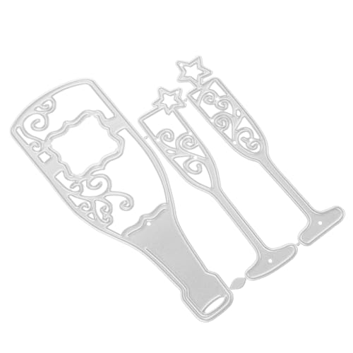 KALLORY 5 Sätze Messerform -set Schneidwerkzeug Wein Schneiden Stirbt Für Die Kartenherstellung Stanzformen Prägung Kohlenstoffstahl Silber von KALLORY