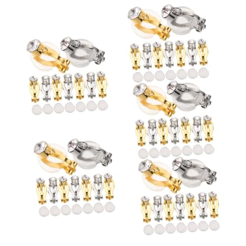 KALLORY 5 Sätze Ohrclipzubehör Clips Verriegelung der Ohrringrückseiten Ohrhaken Ohrringverschlüsse WAHR mehrere Ohrringe-Erkenntnisse Materialien zur Herstellung von Ohrschmuck Legierung von KALLORY