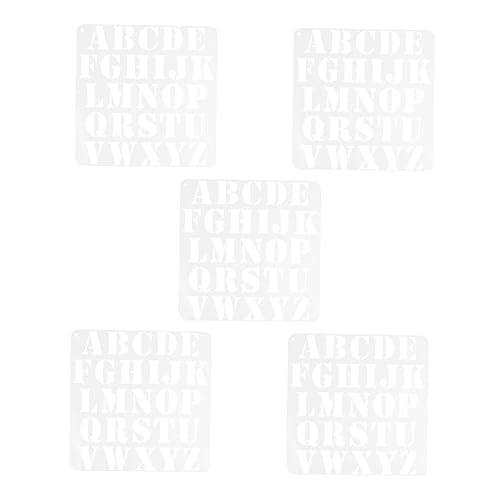KALLORY 5 Stück Alphabet-Malvorlage Vinyl Sammelalbum Buchstabenschablonen Beschriftung Multifunktion Zeichnung Schablonen zum Zeichnen Schablonen ziehen Malschablonen das Haustier Weiß KALLORY 5 Stück Alphabet-Malvorlage Vinyl Sammelalbum Buchstabenschablonen Beschriftung Multifunktion Zeichnung Schablonen zum Zeichnen Schablonen ziehen Malschablonen das Haustier Weiß von KALLORY