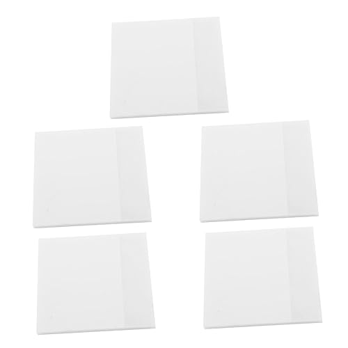 KALLORY 5 Stück Haftnotizen Lieferungen Klebrige Memo -noten Registerkarten Schulbedarf Pads Ausstellung Hoch Aufkleber Für Scrapbooking Selbstklebende Notizblöcke Noten Groß Weiß von KALLORY