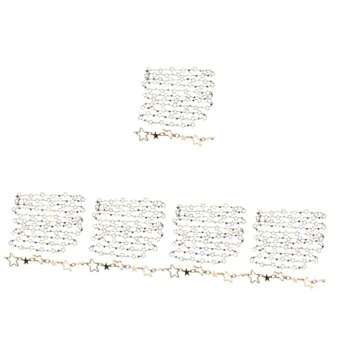 KALLORY 5 Stück Handkette Lose Kette Halskette Schlüssel Schmuck Dekorationskette Herstellung Diy-kette Basteln Gliederkette Für Schmuck Kette Für Heimwerker Diy -schmuckzubehör Golden von KALLORY