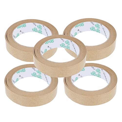 KALLORY 5 Stück Klebeband aus Kraftpapier Verpackungs Band braunes Klebeband UV klebrig schwer packing tape paketband verpackungsklebeband starkes klebeband Kraftband verpacken Kraftbänder von KALLORY