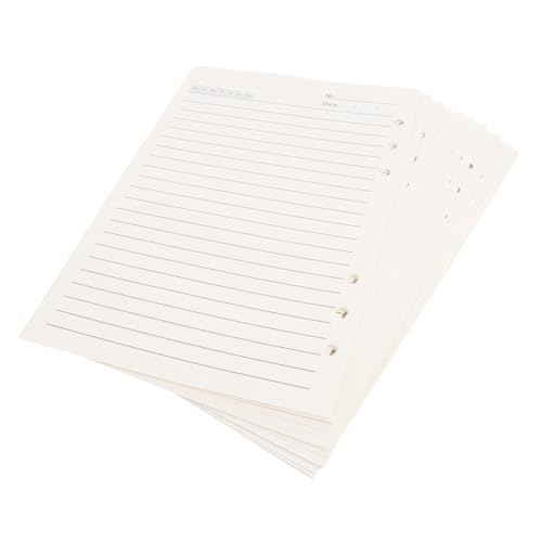 KALLORY 5 Stück Notizbuch Nachfüllen Loch Einsätze Nachfüllung Memo -notizbuch Spiralblockfüller Für Löcher Weiß Papier von KALLORY