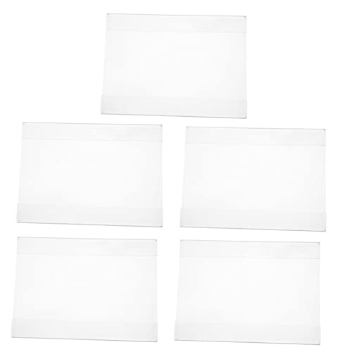 KALLORY 5 Stück Preisanzeigetafel Regal Preisschildhalter preisaufsteller visitenkarten halterung Preisauszeichnung Marktzeichenhalter Preisaussteller aus Acryl Plastik Transparent KALLORY 5 Stück Preisanzeigetafel Regal Preisschildhalter preisaufsteller visitenkarten halterung Preisauszeichnung Marktzeichenhalter Preisaussteller aus Acryl Plastik Transparent von KALLORY