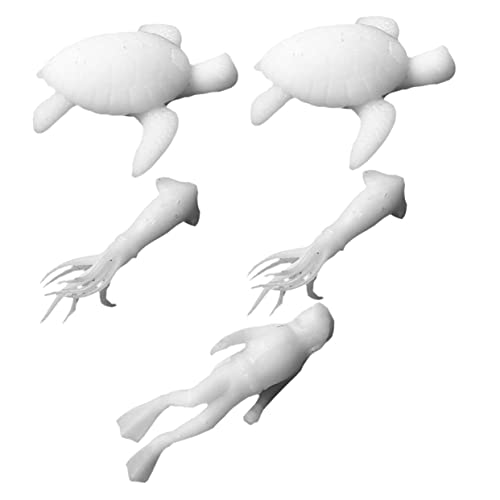 KALLORY 5 Stück Teiliges Mikro Landschaftszubehör Epoxidharz Dekoration mit Schildkröte Taucher für DIY Landschaftsprojekte und Handwerksarbeiten von KALLORY