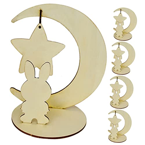 KALLORY 5 Stücke Ornament Puzzle Für Bunny Für Montage Projekt Für Montage Modell 3D Puzzles 3D Puzzles Kit Holz von KALLORY